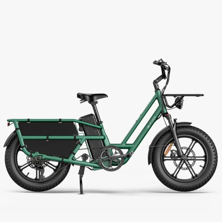Fiido T2 Electric Cargo Bike: 440 lbs Payload, 85 Miles Long Range — T2 2025 / Forest green / Standard — manufacturer photograph; Manufacturer SKU T2-20G1-US