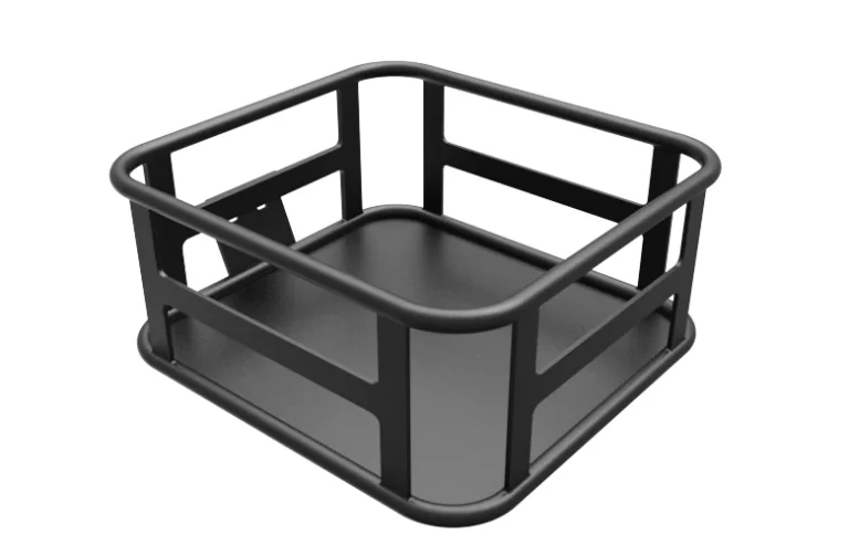 Heybike Front Basket Iron Bottom — manufacturer photograph; Manufacturer SKU EB-BASKET-F-N