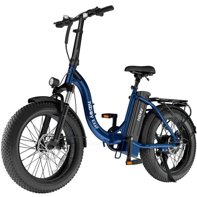 Hiboy EX6F Low-Step Foldable Electric Bike — Navy — manufacturer photograph; Manufacturer SKU EX6F-N-20080013