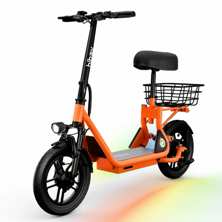 Hiboy Q2 Electric Seat Scooter for Adults — Orange — manufacturer photograph; Manufacturer SKU Q2-OG-10180003