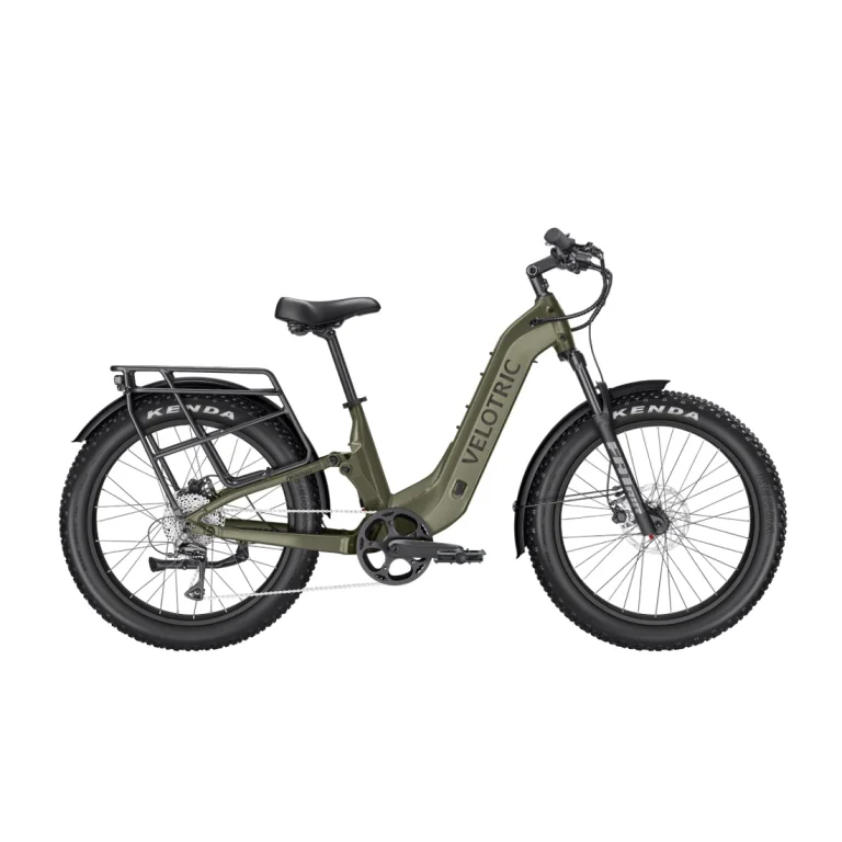 Velotric Nomad 2X Full Suspension Fat Tire Ebike — Step-Thru / Sage — manufacturer photograph; Manufacturer SKU VN010005C