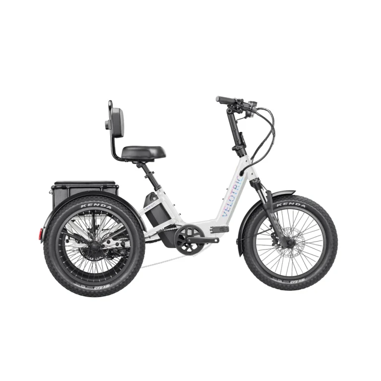 Velotric Triker Electric Tricycle — Pearl White — manufacturer photograph; Manufacturer SKU VTK10001C